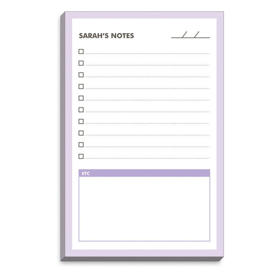 Lilac Check List Notepads